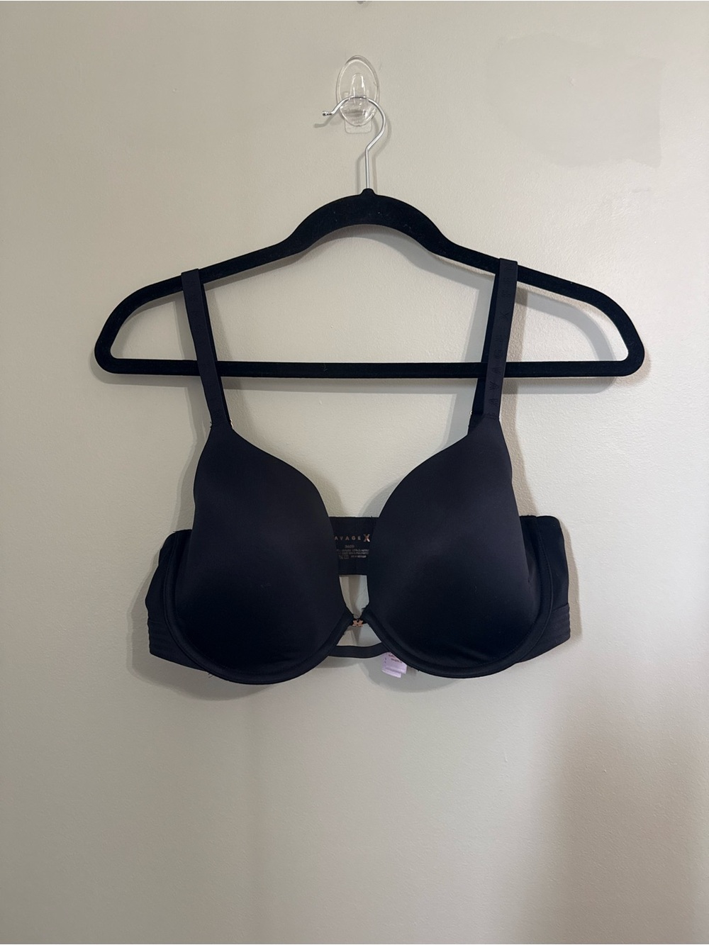 Savage X Fenty Black Full-Coverage Underwire T-Shirt Bra 36DD